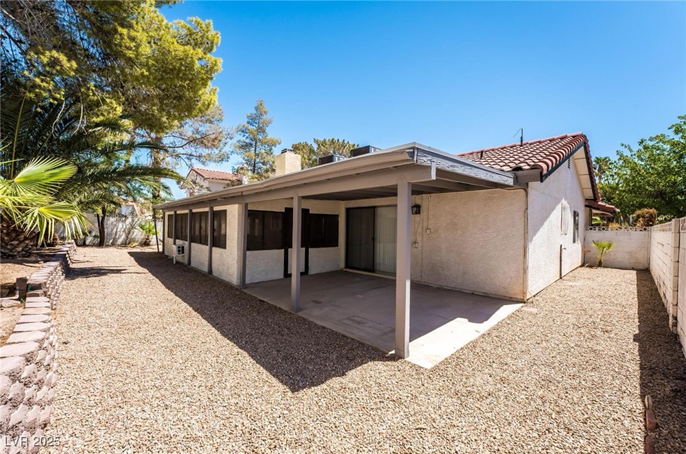 Backyard at the Trudy Lane sober living home in Las Vegas